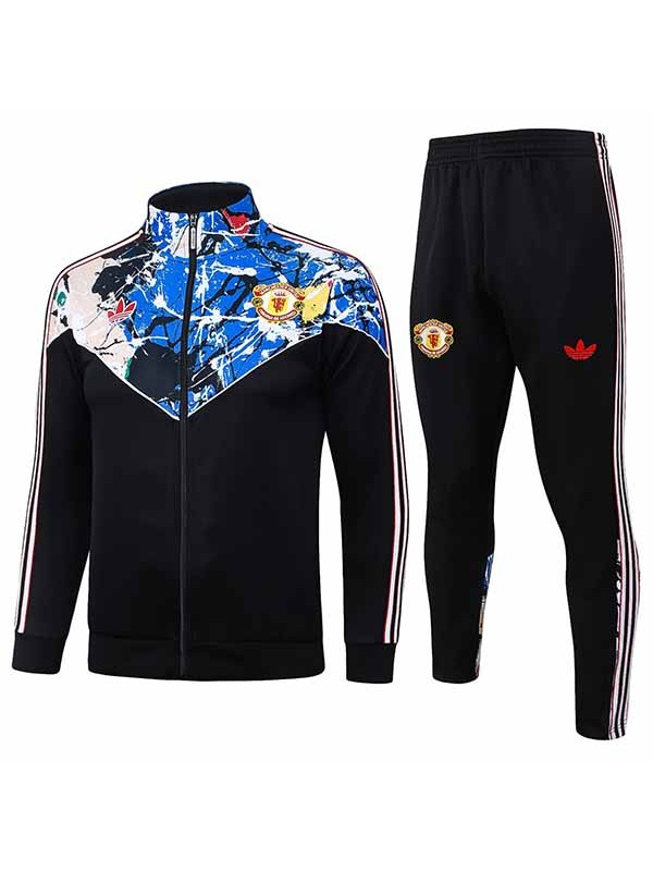 Manchester united jacket mens black blue training tracksuit 2026-2027